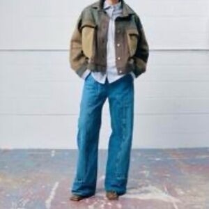 RE-PULL Dark Wash Denim Wide Leg Jeans 100% Upcycled Modern Made in Canada 32x32